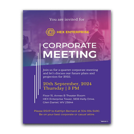 Meeting Invitation cards