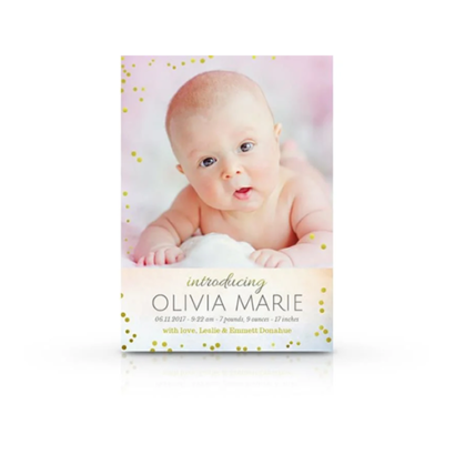 custom birth announcement cards